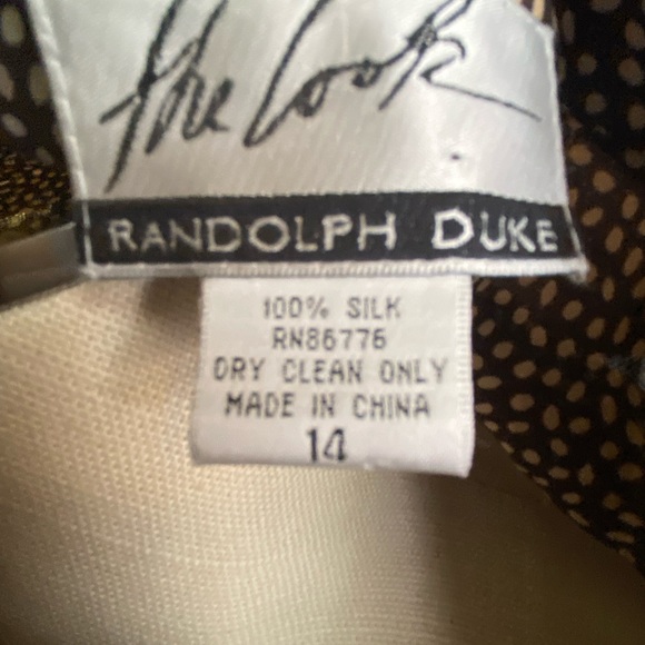 The Look By Randolph Duke 100% Silk Blouse w/scarf - Picture 10 of 10